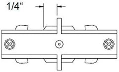 WAC Lighting, H Track I Connector in Black