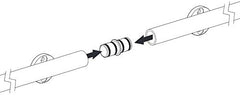 DIYHD 39 3/4" Stainless Steel Extention Track,Round Tube Rail