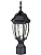 LIT-PaTH Outdoor Post Light Pole Lantern Lighting Fixture with One E26 Base Max 60W, Aluminum Housing Plus Glass, Matte Black Finish, 1-Pack