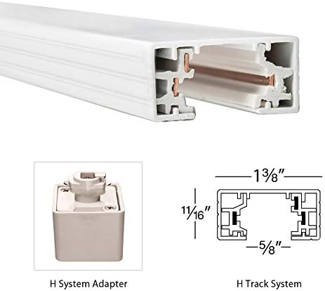 WAC Lighting, H Track Live End Connector in White