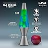 Lava Original Lamp - 14.5" Deep Ocean - Green Wax and Blue Liquid - Home Décor Motion Light - 2634