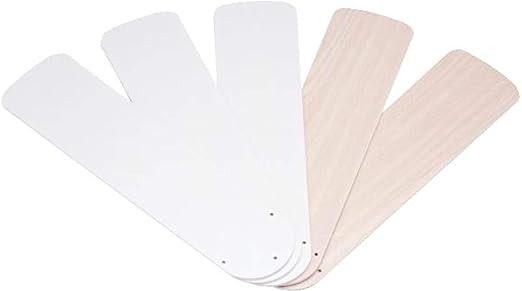 Ciata 42-Inch White/Bleached Oak Ceiling Fans Replacement Fan Blades - 5 Pack