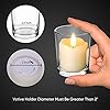 Homemory Flameless Votive Candles with Timer, 2" x 2" Real Wax, 400+Hour Realistic Black Wick Battery Operated Candles, Set of 6 for Wedding, Party and Holiday Decoration (Battery Included)