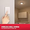 Energizer LED Ceiling Light Fixture, Battery Operated, Wireless Wall Switch Remote, 300 Lumens, Ceiling Light No Electricity, Perfect for Closets, Laundry Room, Garage, Shed and More, 58823-T1