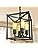 Unicozin 4-Light Black Farmhouse Chandelier, Iron Lantern Pendant Light Rustic Cage Adjustable Height, E26 Base Industrial Hanging Lights for Kitchen Island Dining Room Hallway Foyer Entryway