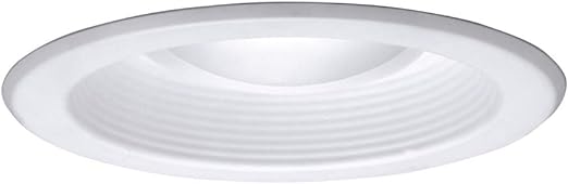 HALO 5001P Recessed Ceiling Light Trim, White Baffle, White Trim, 5 in.