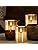 Glass Battery Operated LED Flameless Candles with Remote and Timer, Real Wax Candles Warm Color Flickering Light for Festival Wedding Home Party Decor(Pack of 3)-Gold