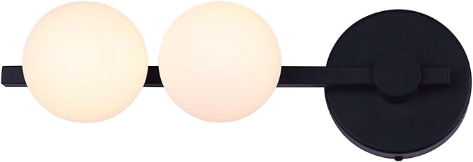 Canarm LT233A02BK Canarm LT233A02 Nylah 2 Light 16" Wide LED Fixed Rail Globe Ceiling Fixture