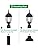 LIT-PaTH Outdoor Post Light Pole Lantern Lighting Fixture with One E26 Base Max 60W, Aluminum Housing Plus Glass, Matte Black Finish, 1-Pack