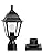 Dusk to Dawn Outdoor Post Lights Hardwired 120V, Aluminum Outside Post Lantern with Pier Mount, Exterior Lamp Pole Lantern Head with Clear Glass, Matte Black Post Light for Patio, Garden, Walkway