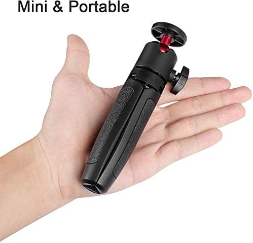 Black Extendable Selfie Stick Mini Tripod 2 in 1, Compatible with GoPro Max Hero 10 9 8 7 6 5 4 AKASO Action Camera, Portable Handle Vlog Tripod for All Action Cameras and Smart Phone