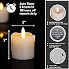 Homemory Flameless Votive Candles with Timer, 2" x 2" Real Wax, 400+Hour Realistic Black Wick Battery Operated Candles, Set of 6 for Wedding, Party and Holiday Decoration (Battery Included)