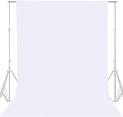 GFCC 8FTX10FT White Backdrop Background for Photography Photo Booth Backdrop for Photoshoot Background Screen Video Recording Parties Curtain