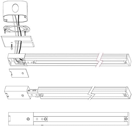 WAC Lighting, H Track Live End Connector in White