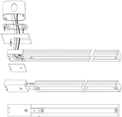 WAC Lighting, H Track Live End Connector in White