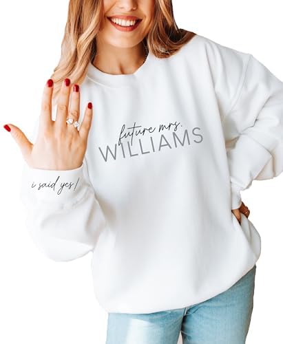 Up2ournecksinfabric Future Mrs Sweatshirt - Fiance - I Said Yes - Newly Engaged - Engagement Gift - New Mrs - Custom Mrs Sweatshirt - New Mrs - Honeymoon Pajamas - Wedding Gift - Future Mrs. Gift