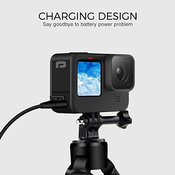 ParaPace Replacement Side Door for GoPro Hero 12/11/10/9 Black,Dustproof Pass Through Battery Cover Type-C USB Charging Port Repair Part Camera Accessories