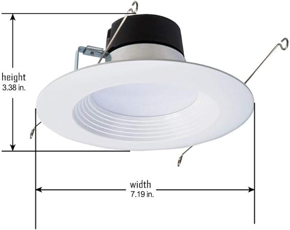 Halo 5-inch and 6-inch LED Retrofit Baffle Downlight, 3000K Soft White Recessed Lighting