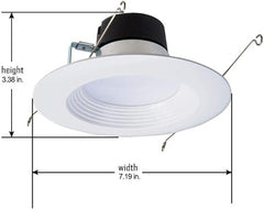 HALO 6 inch Recessed LED Can Light – Retrofit Ceiling & Shower Downlight – 3000K - Baffle White Trim (6 Pack)