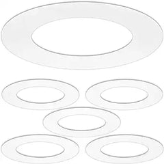 Amico 24 Pack Goof Rings for 6 Inch Recessed Lights White Can Light Goof Trim Ring, Outer Diameter 8.6-inch, Inner Diameter 6.2-inch, Durable Plastic Design, Flush Mount