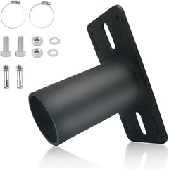 Tenon Slip Fitter Adapter for Led Parking Lot Light,90 Degree 2-3/8 inch Light Fixture Mounting Bracket Rustproof Rainproof,Black Metal Pole Mounting Bracket for Barn Shoebox Led Lights Outdoor