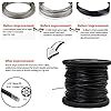 YQL Outdoor String Lights Hanging Kit,Globe String Lights Suspension Kit,164ft Black Vinyl-Coated 304 Stainless Steel Cable,String Light Guide Wire,Hook & Eye Turnbuckle Wire Rope Tension