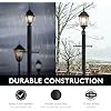 Design House 501817 Traditional Outdoor Lamp Post with Plastic Cross Arm, for Driveways and Porches, 80-Inch by 3-Inch, Black