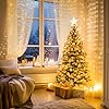 JMEXSUSS 66ft 200 LED Christmas String Lights Indoor Outdoor Waterproof, Warm White Christmas Lights Clear Wire, 8 Modes Twinkle Lights Plug in for Tree Room Bedroom Wedding Xmas Decorations