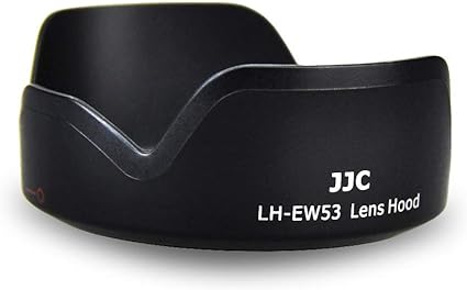 JJC Camera Lens Hood Shade for Canon EF-M 15-45mm f/3.5-6.3 is STM & RF-S 18-45mm f/4.5-6.3 is STM Lens on Canon EOS R100 R50 M50 M50 Mark II M5 M6 M6 Mark II M200 M100 Replaces Canon EW-53 Hood