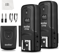 Godox CT-16 Wireless Radio Flash Trigger Receiver Kit,Fit Compatible for Canon Nikon Pentax DSLR Camera Studio 3-in-1 Flash Transmitter and Receiver