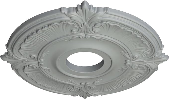 Ekena Millwork CM18AT Attica Ceiling Medallion, 18"OD x 4"ID x 5/8"P (Fits Canopies up to 5"), Factory Primed