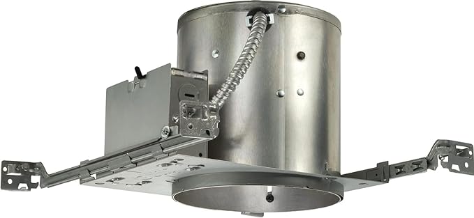 Juno IC22 W G 6" IC-Rated Universal Incandescent Housing with Push in Electrical Connectors and Air-Loc Gasket, 6 Inches, New Construction