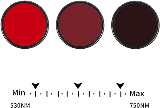 FocusFoto FOTGA 62mm All-in-One Adjustable Infrared IR Pass X-Ray Lens IR Filter, Variable from 530nm to 650nm 680nm 720nm 750nm Optical Glass