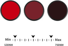 FocusFoto FOTGA 62mm All-in-One Adjustable Infrared IR Pass X-Ray Lens IR Filter, Variable from 530nm to 650nm 680nm 720nm 750nm Optical Glass