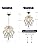 Bestier Gold Modern Pendant Chandelier Crystal Raindrop Lighting Ceiling Light Fixture Lamp for Dining Room Bathroom Bedroom Livingroom entryway 1 E26 Bulbs Required D13 in x H16 in