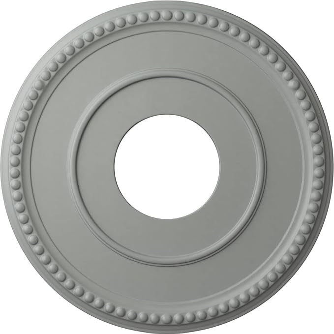 Ekena Millwork CM12BR New Bradford Ceiling Medallion, 12 1/2"OD x 3 7/8"ID x 3/4"P, Primed