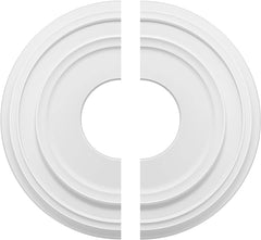 Canomo Split Ceiling Medallion Ceiling Light Medallion for Light Fixtures and Ceiling Fans, 12 3/8"OD x 3 7/8" ID x 7/8"P, Matte White