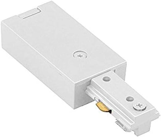 WAC Lighting, H Track Live End Connector in White