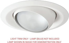 HALO E26 Series 6 in. White Recessed Ceiling Light Fixture Trim with Adjustable Eyeball (Pack of 2)