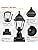 Dusk to Dawn Outdoor Post Lights Hardwired 120V, Aluminum Outside Post Lantern with Pier Mount, Exterior Lamp Pole Lantern Head with Clear Glass, Matte Black Post Light for Patio, Garden, Walkway