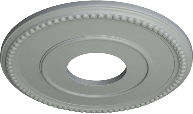 Ekena Millwork CM12BR New Bradford Ceiling Medallion, 12 1/2"OD x 3 7/8"ID x 3/4"P, Primed