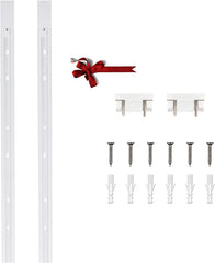 Bravsekai H Type Track Lighting Rails 2PCS 120V Single Circuit 3-Wire H Track Rail White 6.5 feet (3.26*2 Feet) with Wall Anchors and Screws Made of Flame Retardant Special PVC also Strength Guarantee