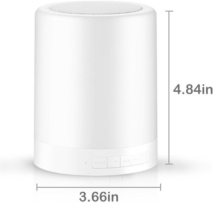 Alenbrathy Night Light, Bluetooth Speaker Bedside Lamp with Wireless, Smart Touch Dimmable Color Outdoor Table Lamp, Hands-free Speakerphone, Sleeping Lamp, Best Gift for Men Women Teens Kids Children