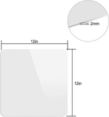 KINJOEK 12 x 12 Inch Acrylic White & Black Reflective Display Table Riser Backdrops for Professional Product Photography, 30 x 30 cm Background Boards for Product Table Top Photography Shooting