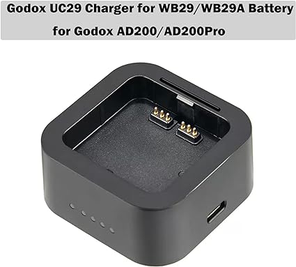 Godox WB29 WB29A w/UC29 Charger Battery for Godox AD200 AD200Pro AD300 Pro Flash Speedlight Speedlite Battery Power Pack (WB29 and WB29A is Randomly)