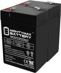 Exit Sign Battery 6V 4.5Ah Backup - 2 Pack