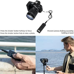 Kiwifotos RS-60E3 Remote Switch Shutter Release Cord for Canon EOS Rebel T6 T7 T5 T8i T7i T6s T6i T5i T4i SL3 SL2,EOS 90D 80D 70D 77D R R6 Mark II R6 R7 R8 R10 R100 RP M5 M6 Mark II SX70 SX60 & More