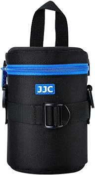 JJC Deluxe Lens Case Pouch Bag for Canon EF-S 17-55mm/17-85mm, EF 35mm f/2, Nikon AF-S 18-200mm/18-105mm/18-300mm/55-200mm, Fujifilm XF 56mm f1.2 R/XF 55-200mm & More Lens Below 3.1" x 5.3"(D x L)