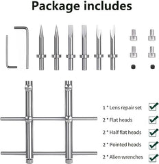 eTone Ultra Fine Photo Accessories Spanner Wrench Tool For SLR DSLR Large Format Camera Lens Repair Opening Retaining Ring Remover, Anti-Magnetic 3 Tips, 6 Screws and 2 Hexagon.