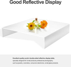 LimoStudio Table Top, 9.5 x 9.5 inch, Black & White Acrylic Reflective Display Table Kit for Product Photography, AGG838